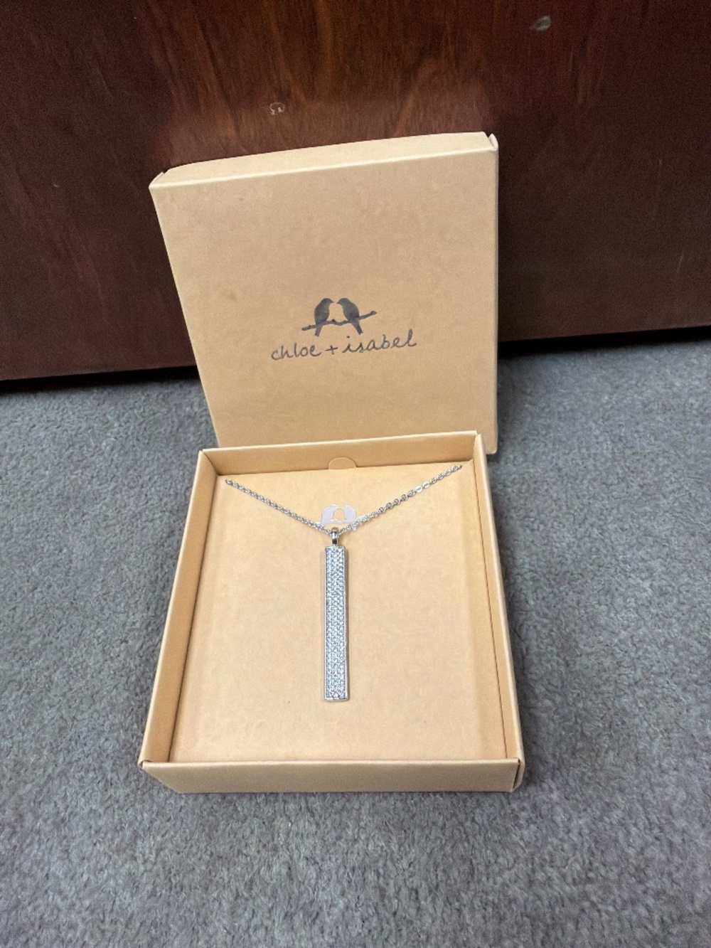 BRAND NEW - Chloe + Isabel Pavé Bar Long Pendant Necklace